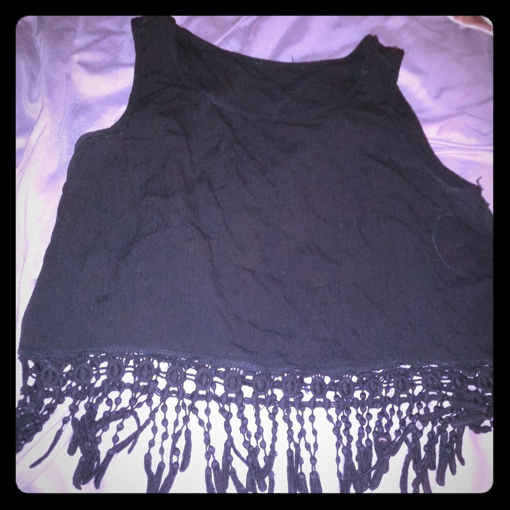 Bundled item Black fringe top